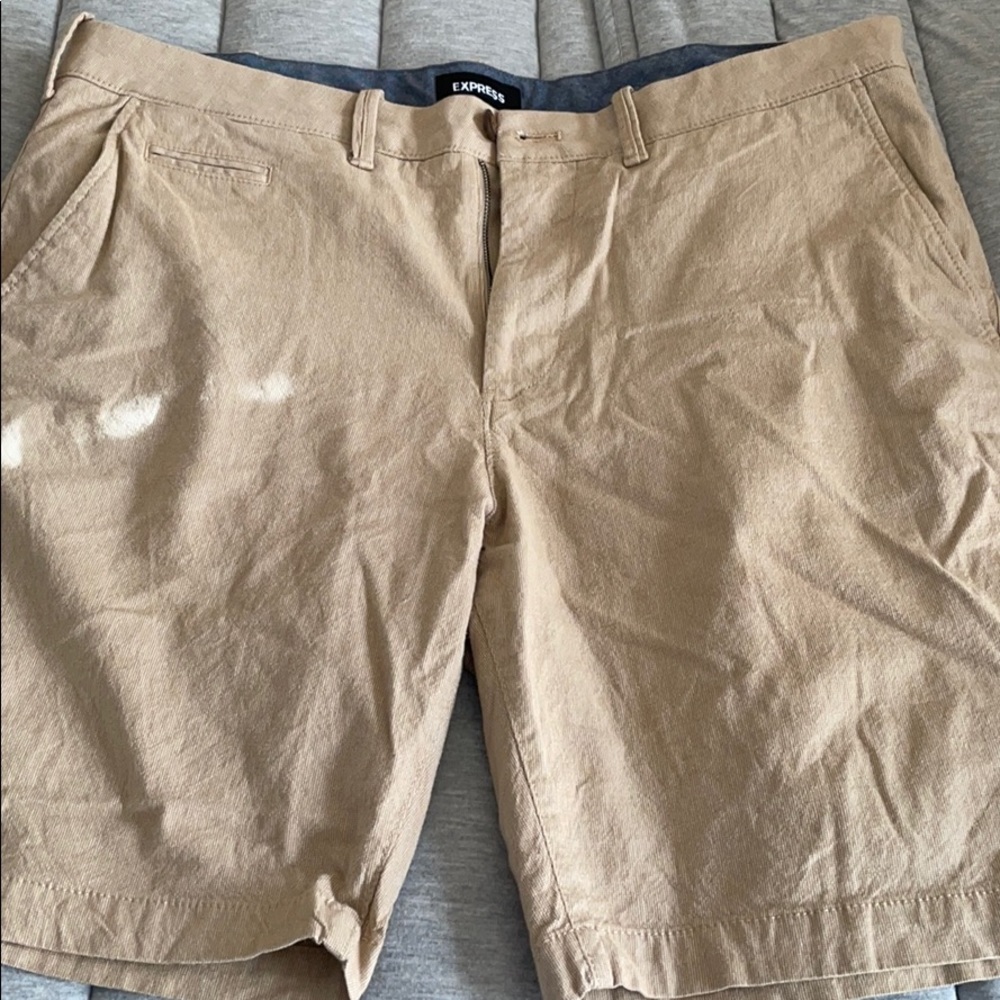 Tan Express shorts, size 36 slim